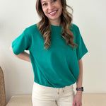 Emerald Gathered Top - The Nines