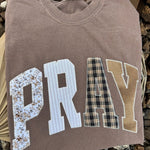 Pray Patchwork Embroidered Tee - The Nines