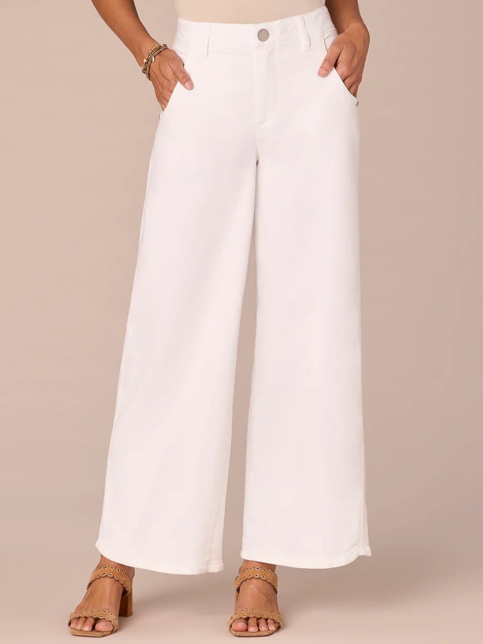 Democracy Petite Skyrise Optic White Wide Leg Jean - FINAL SALE! - The Nines