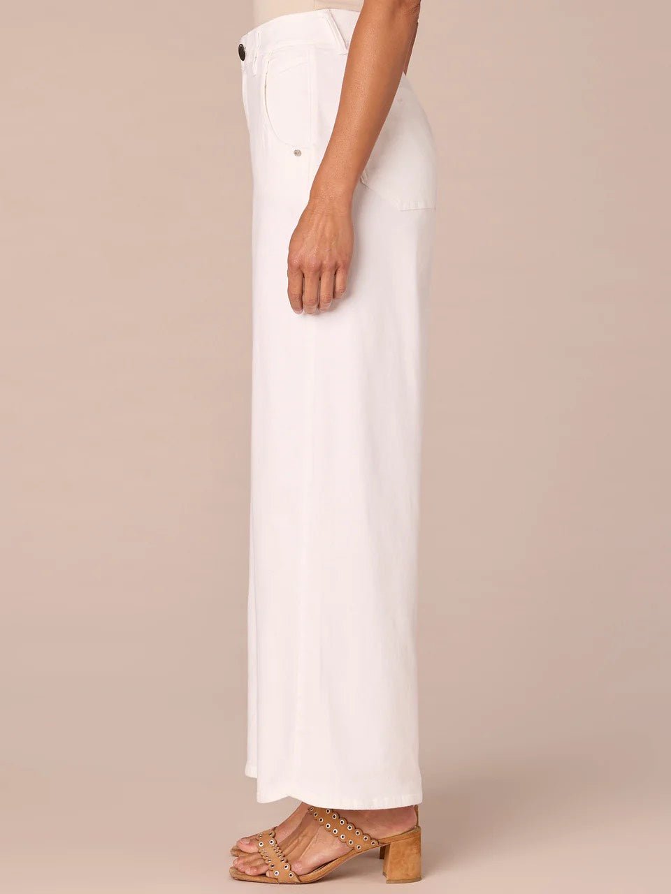 Democracy Petite Skyrise Optic White Wide Leg Jean - FINAL SALE! - The Nines