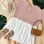 Mauve Mixed Media Dress - The Nines