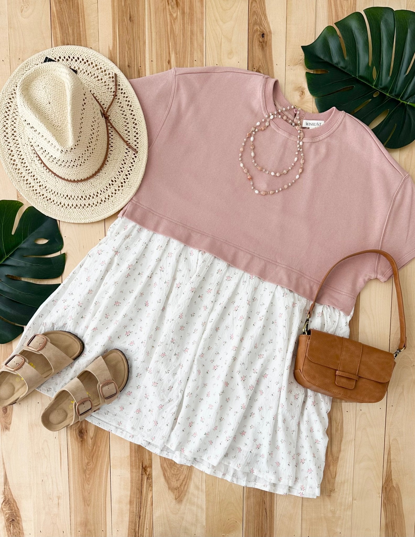 Mauve Mixed Media Dress - The Nines