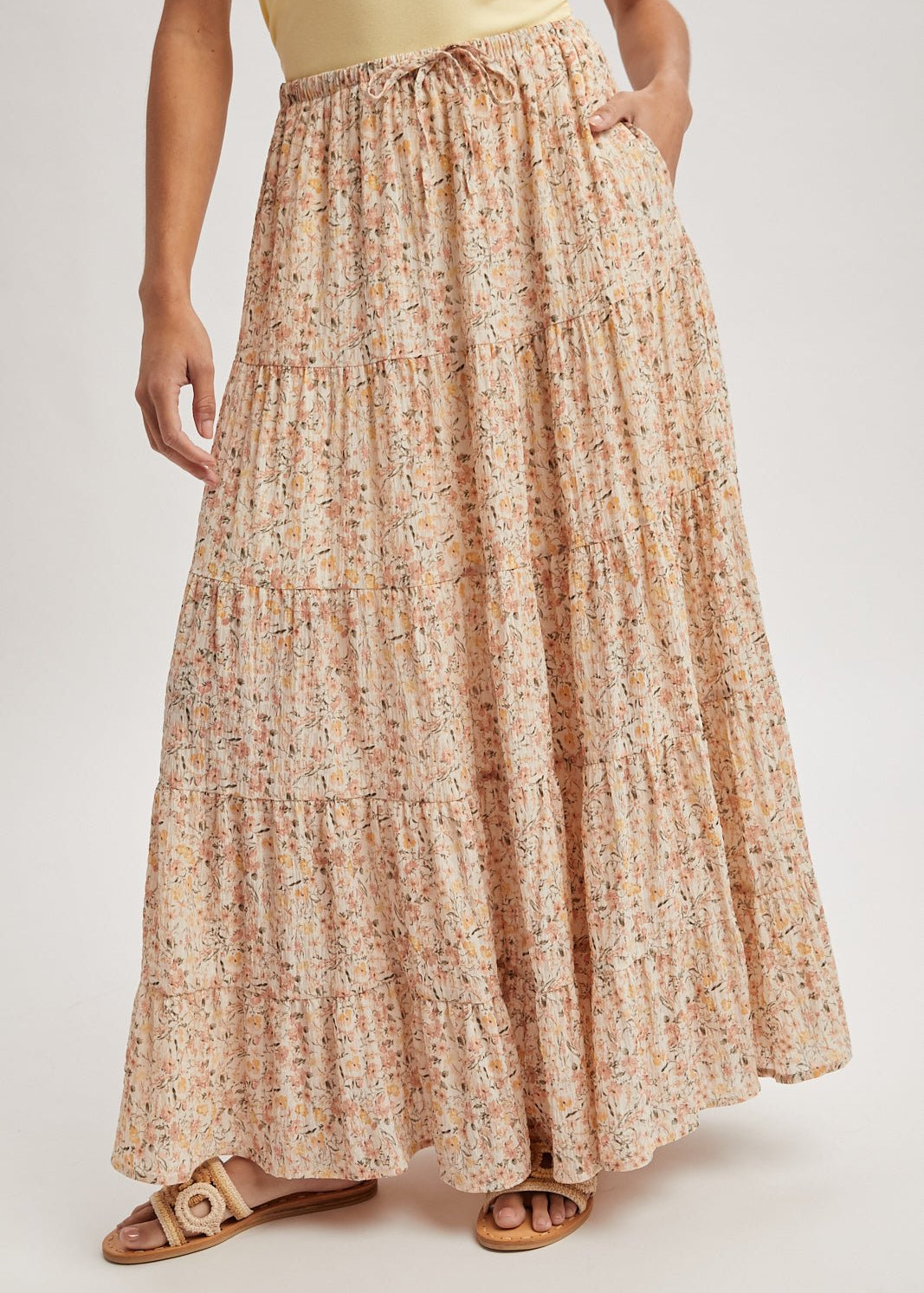 Ivory Ditsy Floral Skirt - The Nines