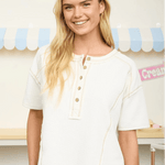 Ivory Knit Short Sleeve - The Nines