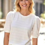 Lightweight Short Sleeve Sweater Tops - 3 Colors! - The Nines