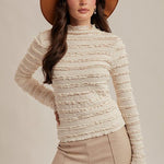 Ivory Mock Ruffled Lace Top - FINAL SALE! - The Nines