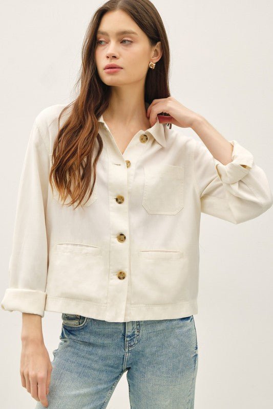 Soft Blended Utility Jacket - 3 Colors! - The Nines