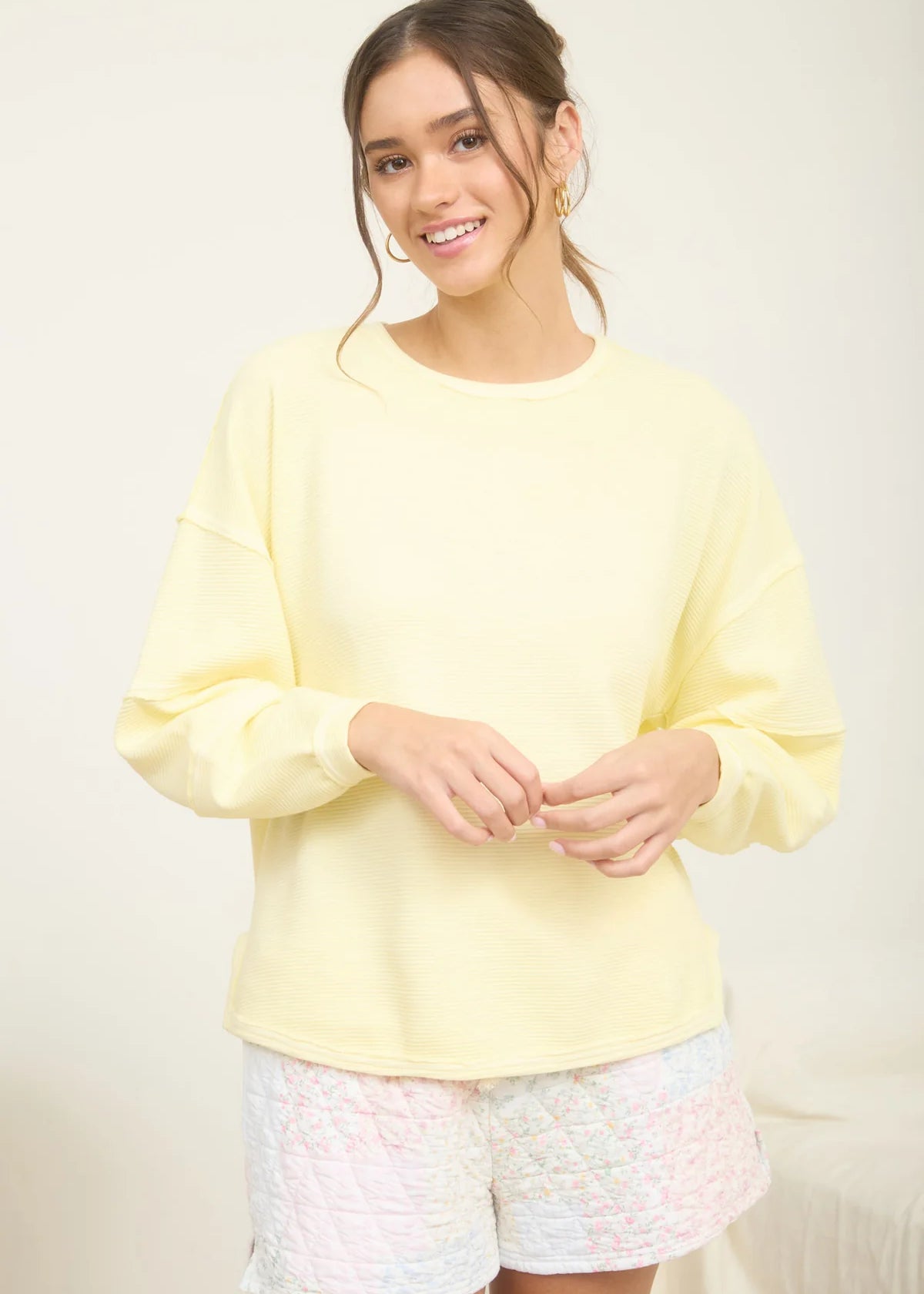Exposed Seam Long Sleeve Tops - 3 Colors! - The Nines
