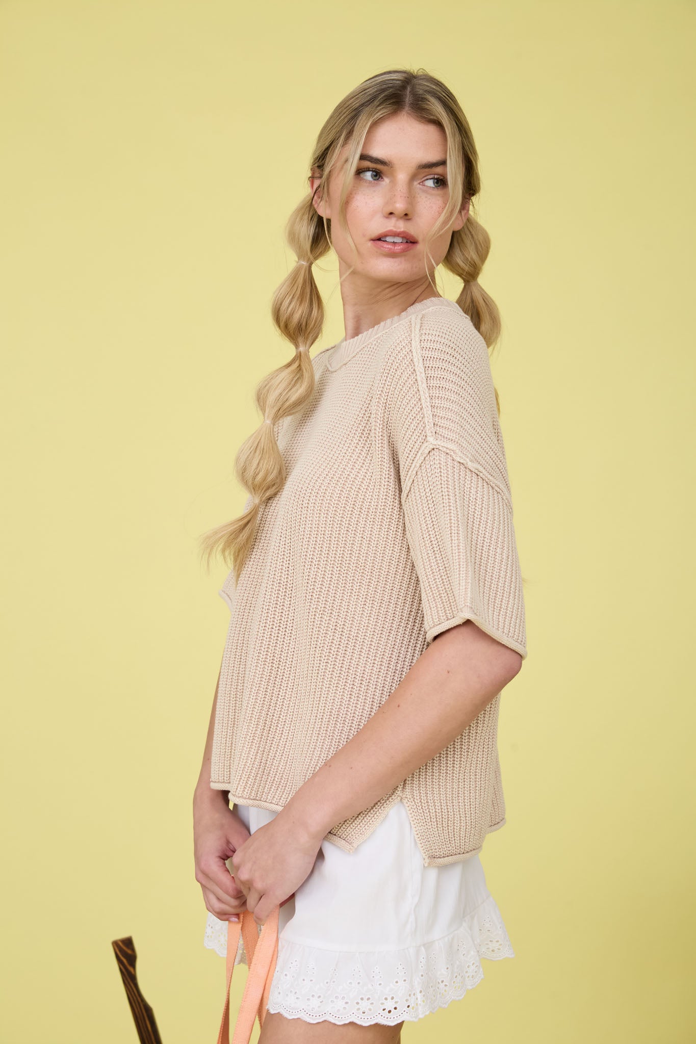 Shania Short Sleeve Sweaters - 2 Colors! - The Nines