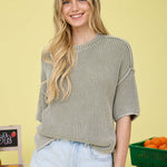 Shania Short Sleeve Sweaters - 2 Colors! - The Nines