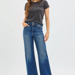 J21 Eleven By Risen High Rise Wide Leg Jean with Double Waistband - The Nines