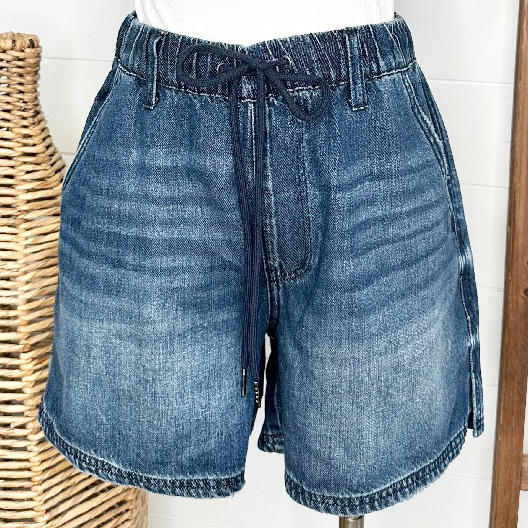 Judy Blue Featherweight Drawstring Shorts - The Nines