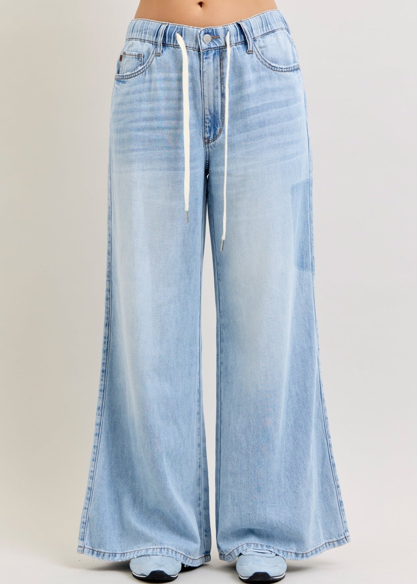 Judy Blue Light Blue High Waist Palazzo Pant - The Nines