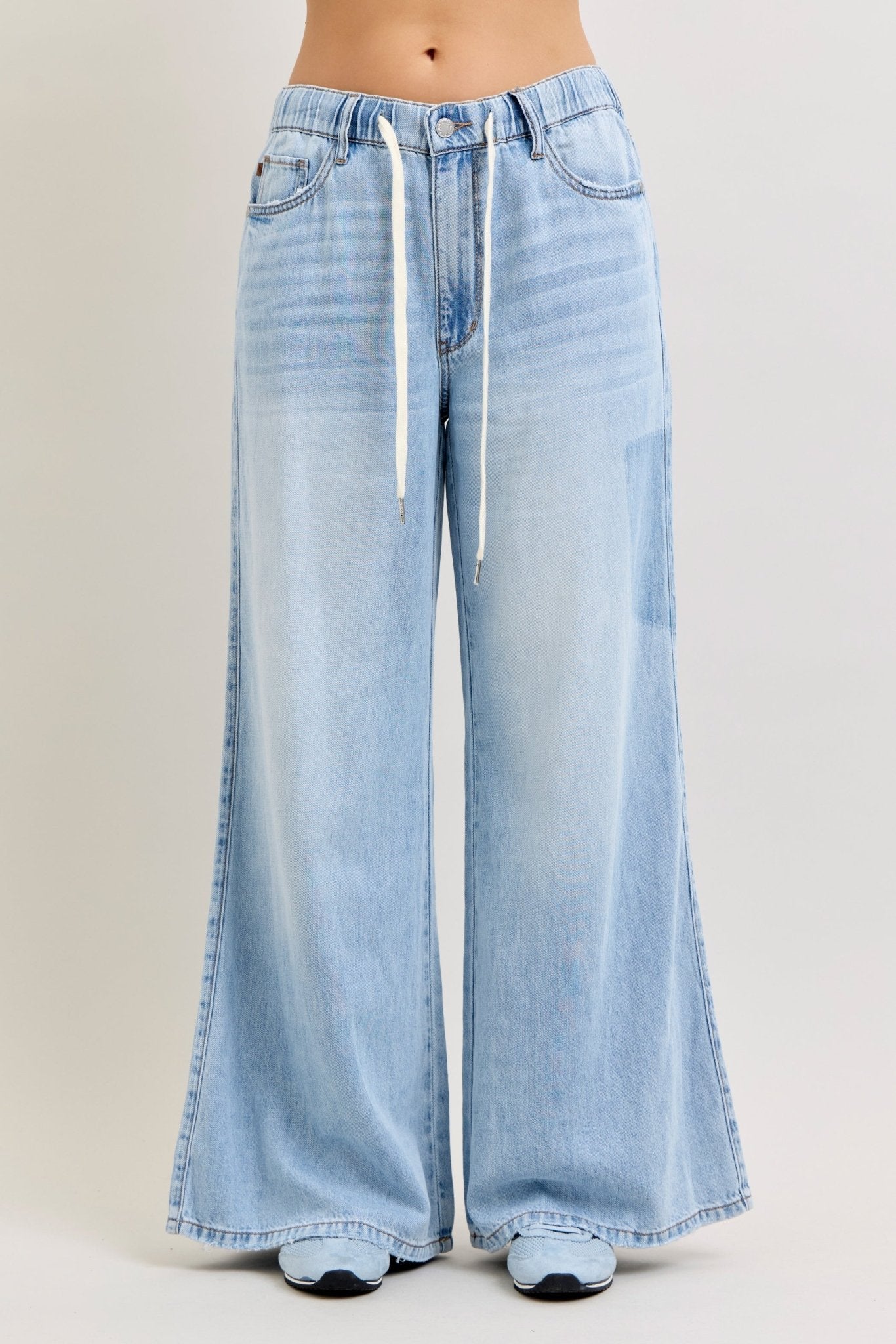 Judy Blue Light Blue High Waist Palazzo Pant - The Nines
