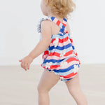 July Vibes Ruffle Cross Back Romper - The Nines