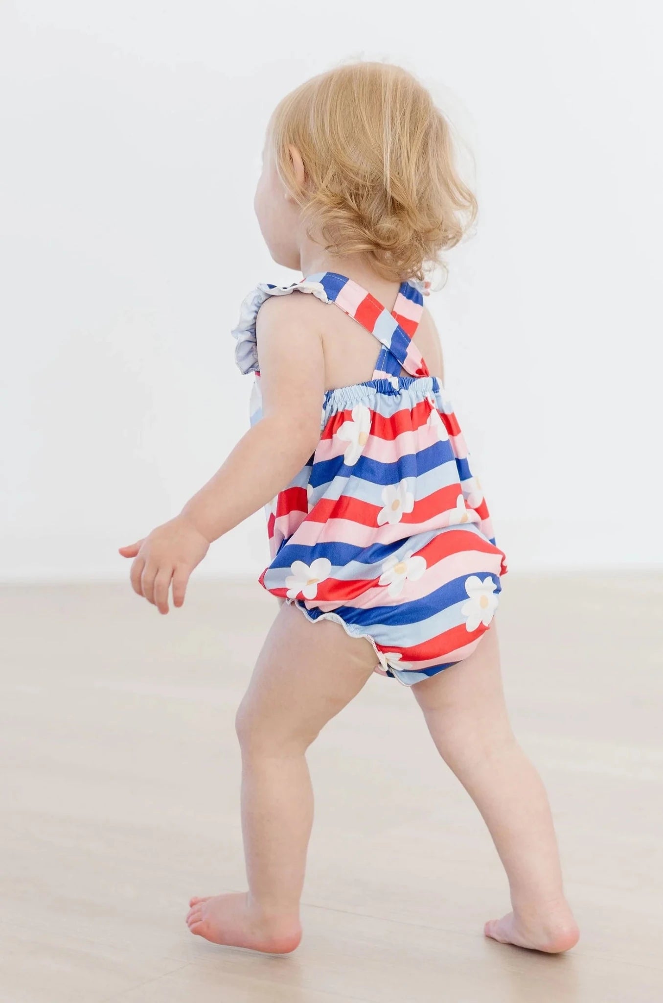July Vibes Ruffle Cross Back Romper - The Nines