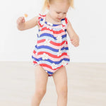 July Vibes Ruffle Cross Back Romper - The Nines