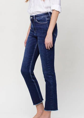 Vervet By Flying Monkey Super High Rise Stretch Slim Straight Jeans - The Nines