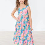 Luau Floral Ruffle Maxi Buttery Soft Dress - The Nines