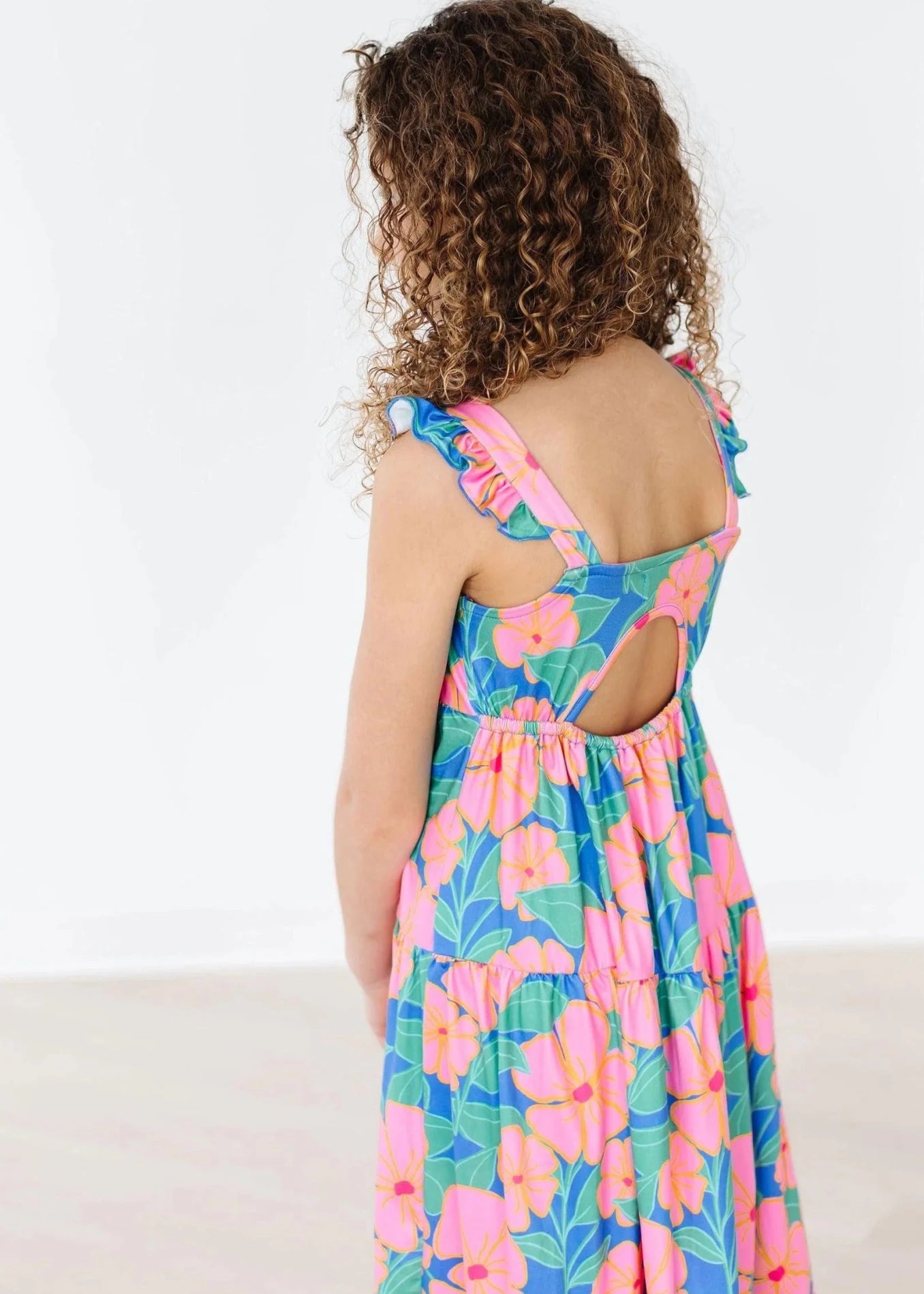 Luau Floral Ruffle Maxi Buttery Soft Dress - The Nines