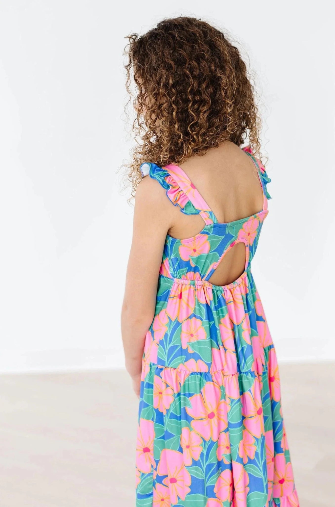 Luau Floral Ruffle Maxi Buttery Soft Dress - The Nines