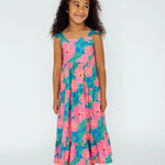 Luau Floral Ruffle Maxi Buttery Soft Dress - The Nines