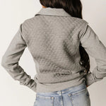 Ampersand Charcoal Quilted Half Zip - The Nines
