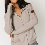 Ampersand Performance Fleece Full Zip - Silver Sands - The Nines