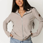 Ampersand Performance Fleece Full Zip - Silver Sands - The Nines