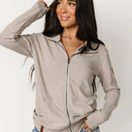 Ampersand Performance Fleece Full Zip - Silver Sands - The Nines