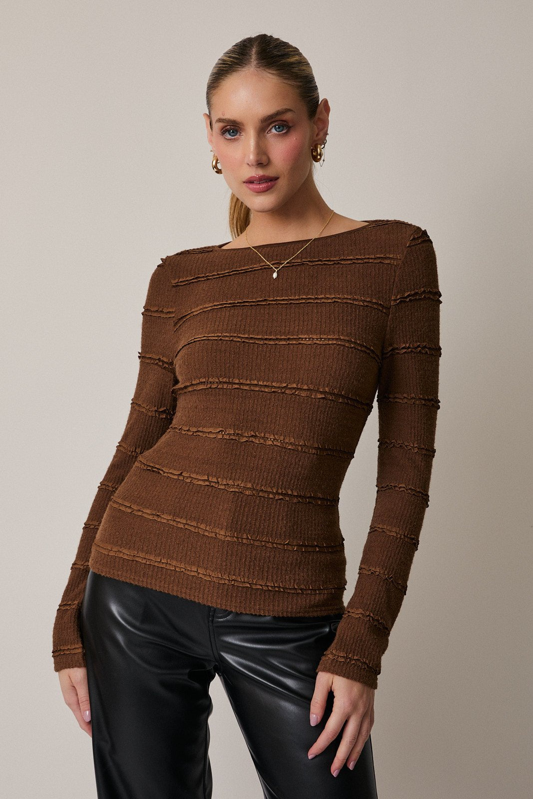 Brushed Lace Tops - 2 Colors! - The Nines