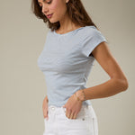 Blue Striped Fitted Tee - The Nines