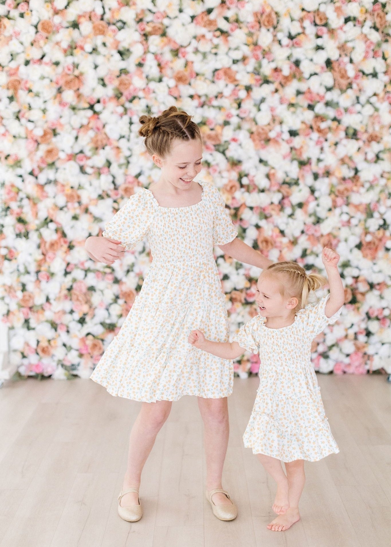 Marvelous Marigolds Smocked Ruffle Dress - The Nines