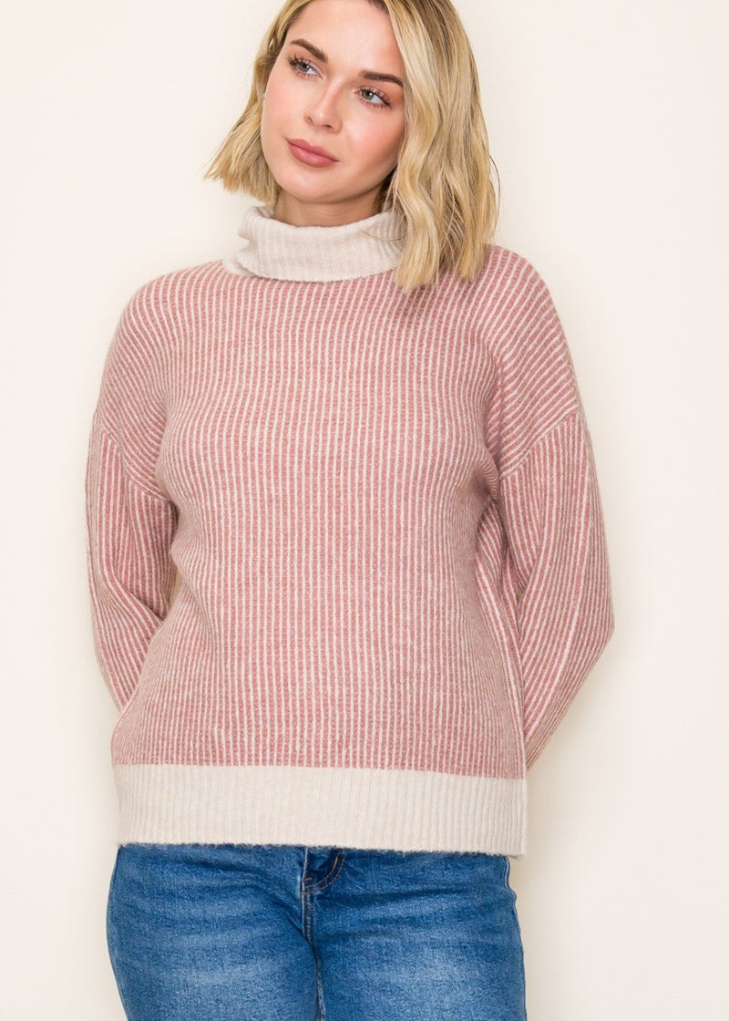 Mauve Turtleneck Sweater - The Nines
