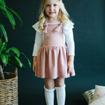 Vintage Pink Faux Suede Pinafore - The Nines