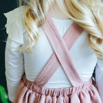 Vintage Pink Faux Suede Pinafore - The Nines