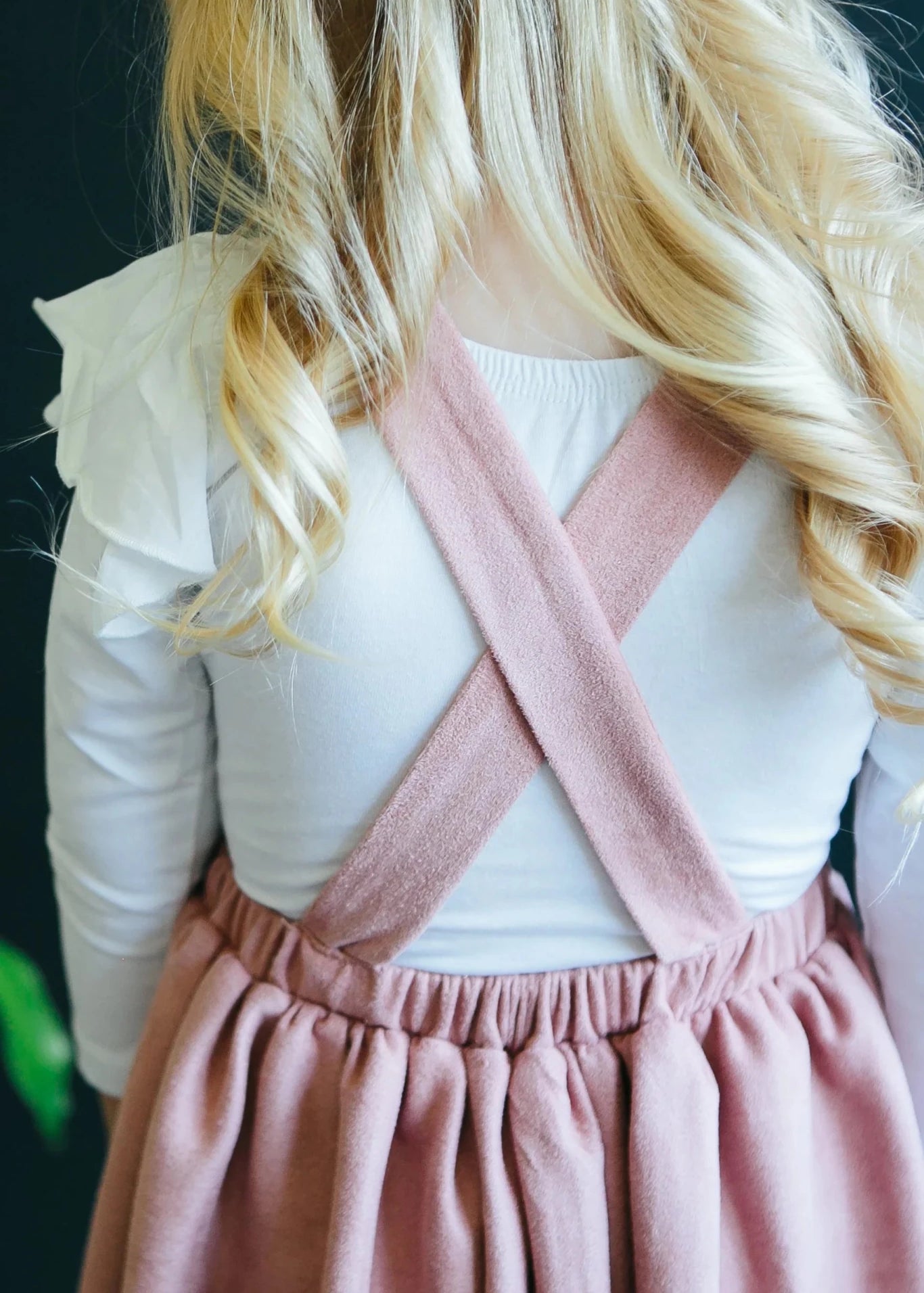 Vintage Pink Faux Suede Pinafore - The Nines