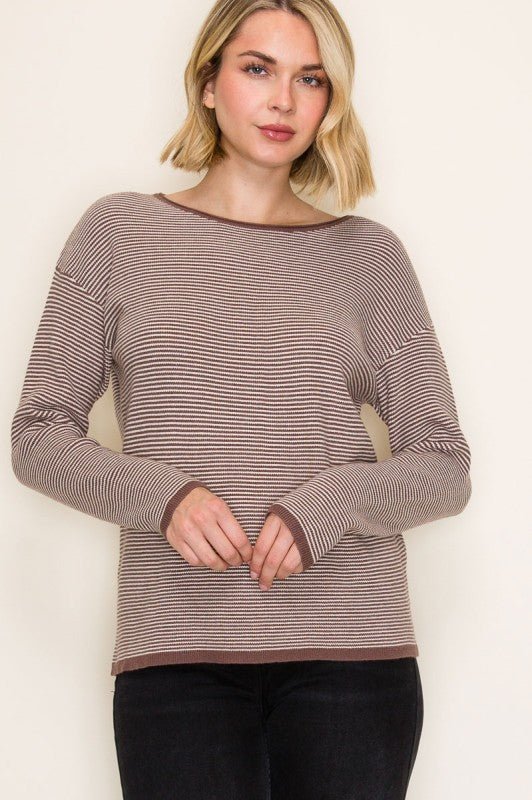 Pinstripe Waffle Tops - 2 colors! - The Nines