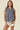 Navy Poplin Cap Sleeve Top - The Nines