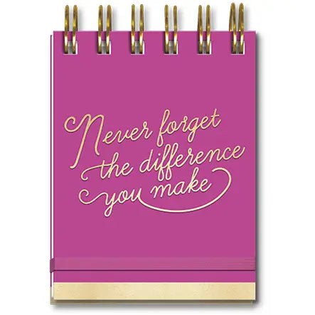Never Forget The Difference You Make Notepad - The Nines