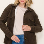 Sherpa Lined Corduroy Shacket - 3 Colors! - The Nines