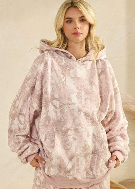 Pink Camo Fleece Hoodie - The Nines