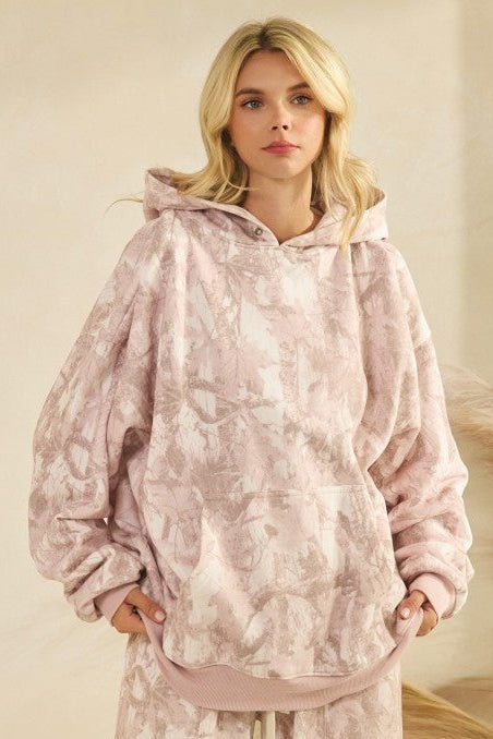 Pink Camo Fleece Hoodie - The Nines