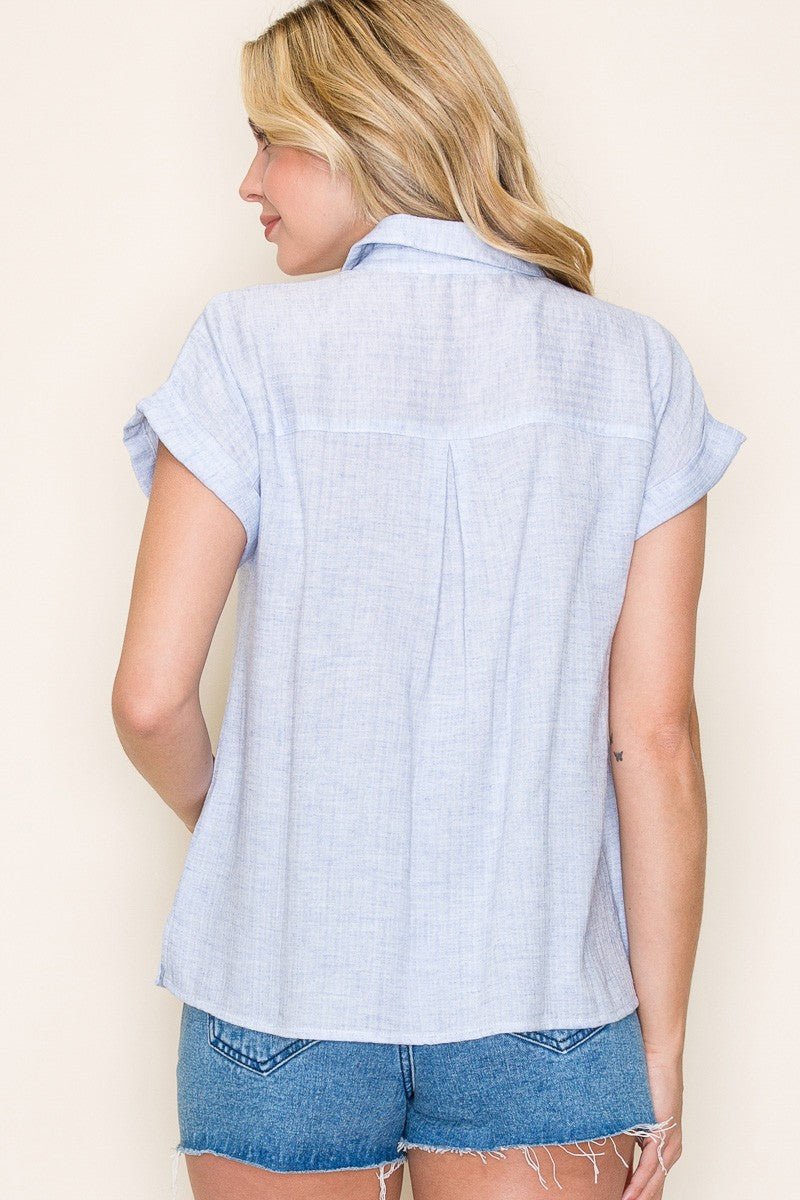 Pinstripe Button Up - 2 Colors! - The Nines