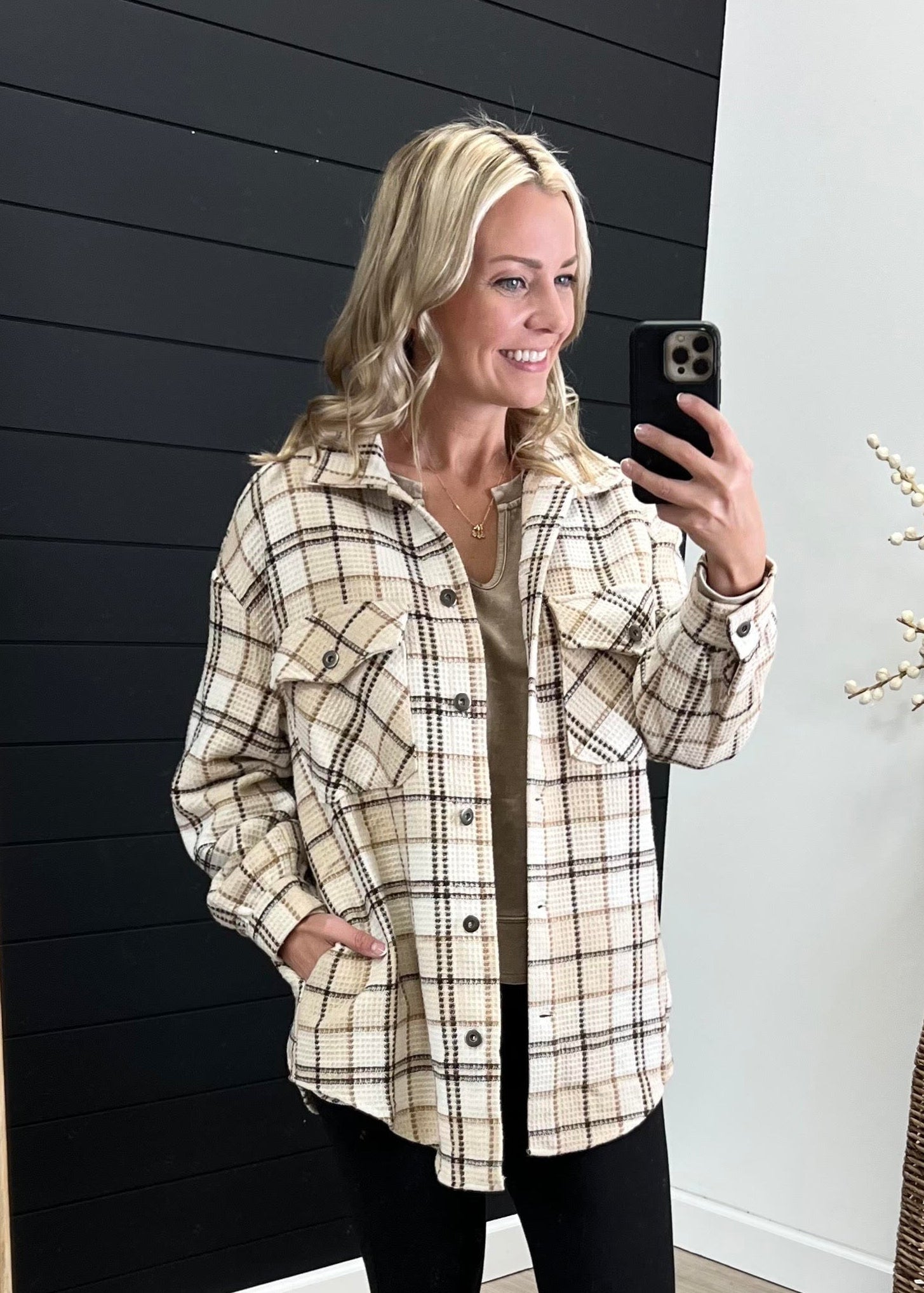 Jessie Plaid Side Pocket Shacket - The Nines