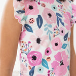 Pretty in Purple Floral Ruffle Tee - The Nines