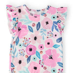 Pretty in Purple Floral Ruffle Tee - The Nines