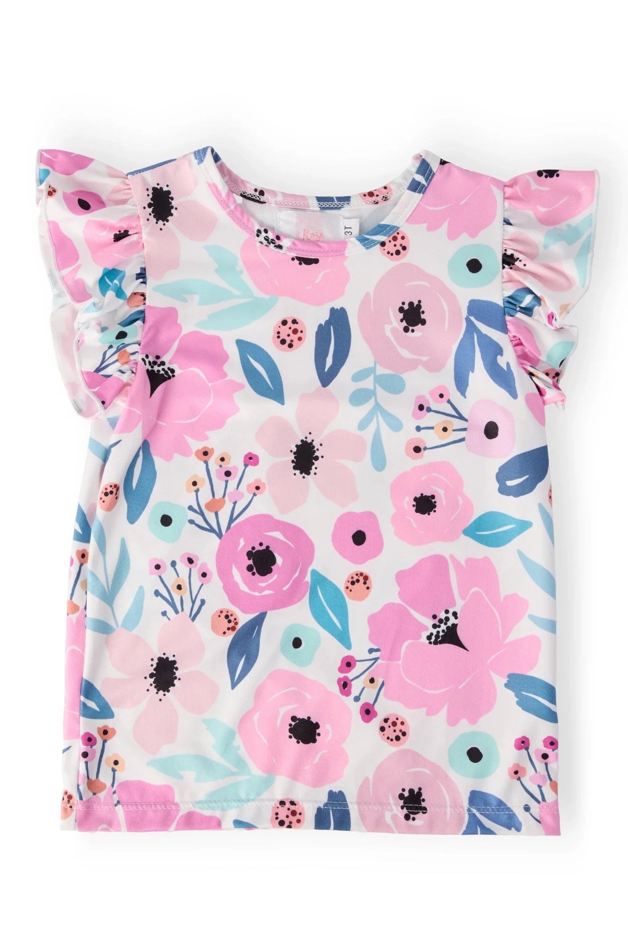 Pretty in Purple Floral Ruffle Tee - The Nines