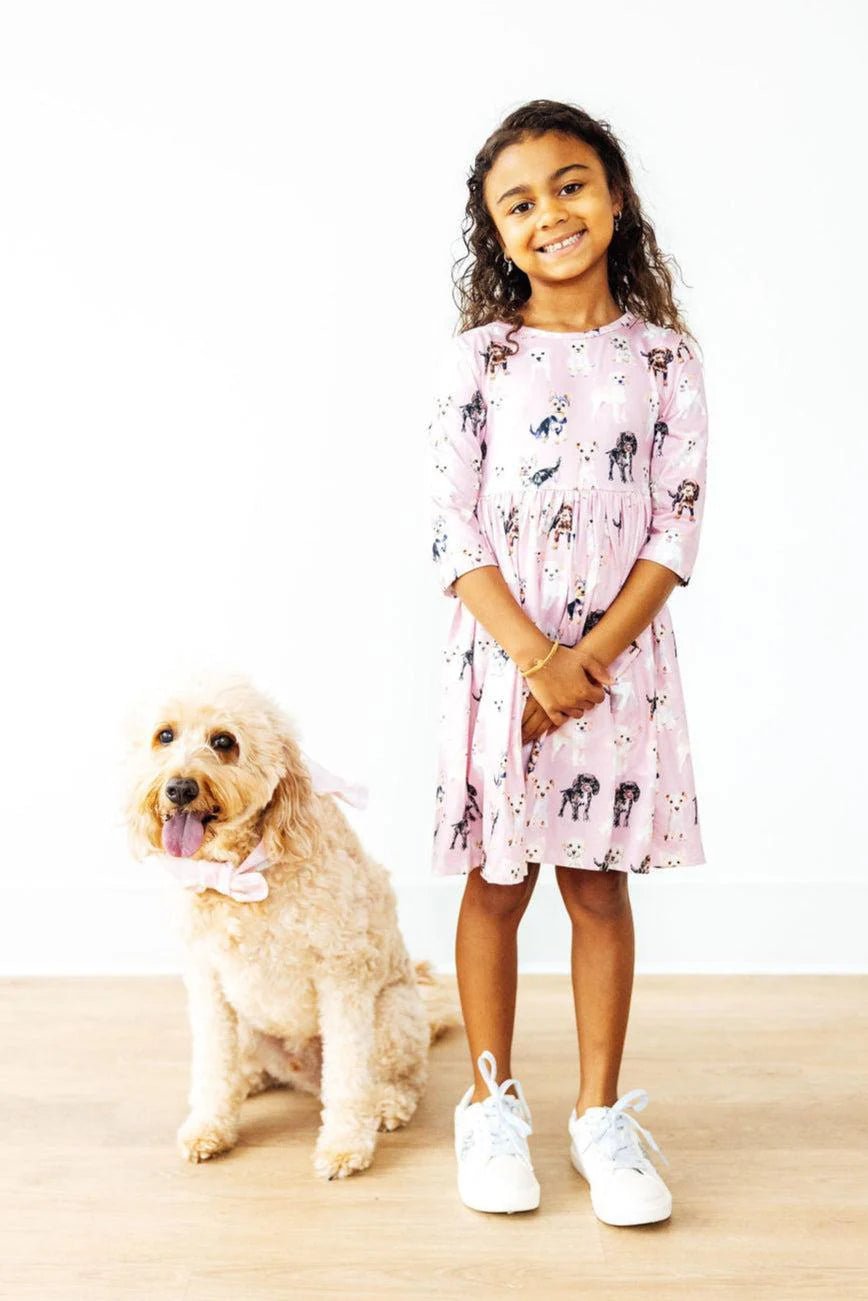 Puppy Kisses Pocket Twirl Buttery Soft Dress - The Nines