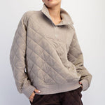 Rae Mode Quilted Snap Button Pullover - The Nines